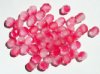 50 6mm Faceted Two Tone Fire & Ice Strawberry & Crystal Beads